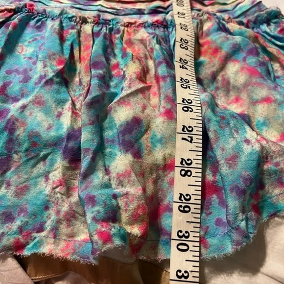 Anthro Willa Mini Dress Pepin Off the Shoulder Ruffle Tier sz 4 - Picture 4 of 6